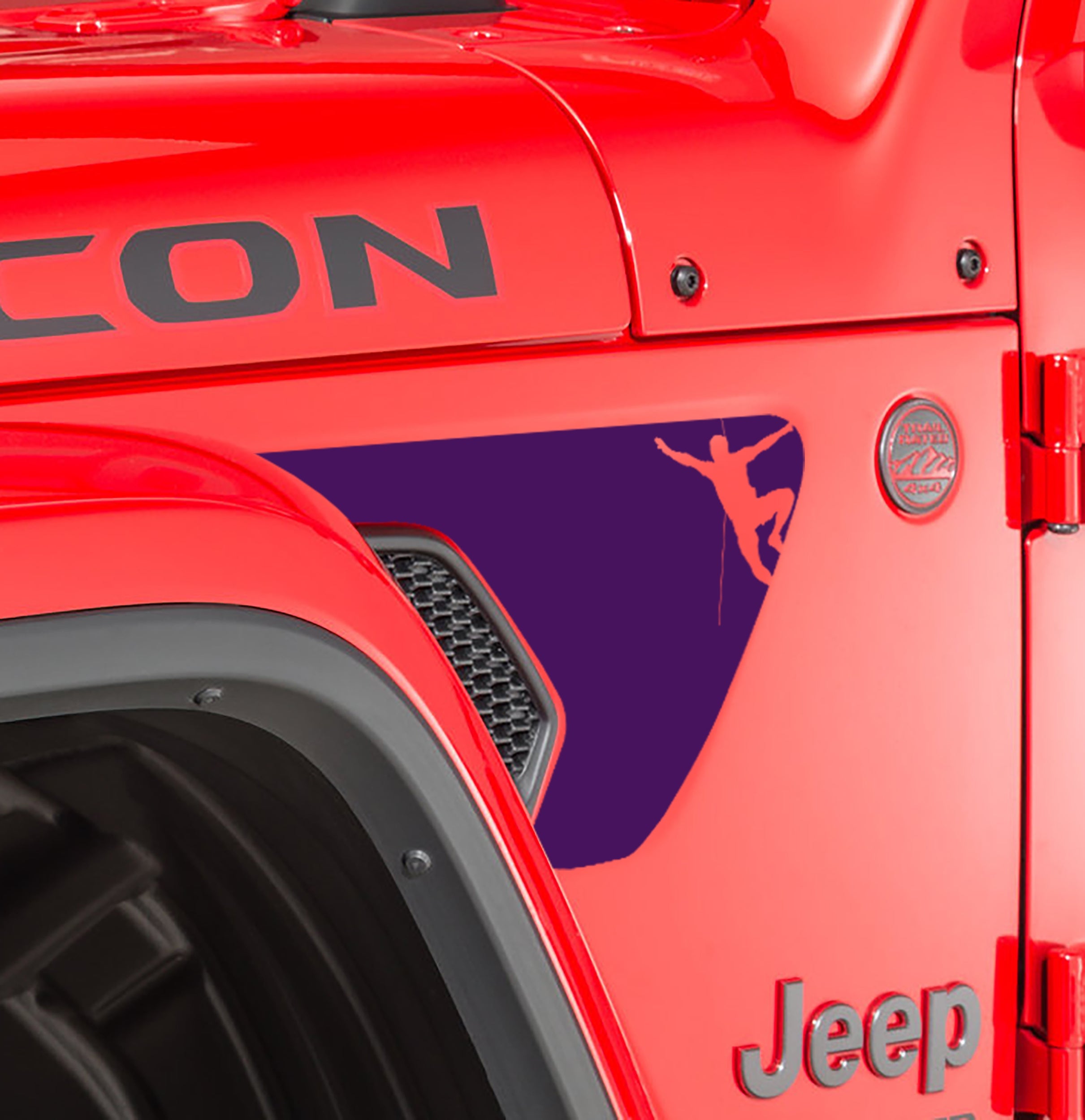 JL/JT Fender Vent Male Rock Climber v2 2pc Blackout Decal Pair
