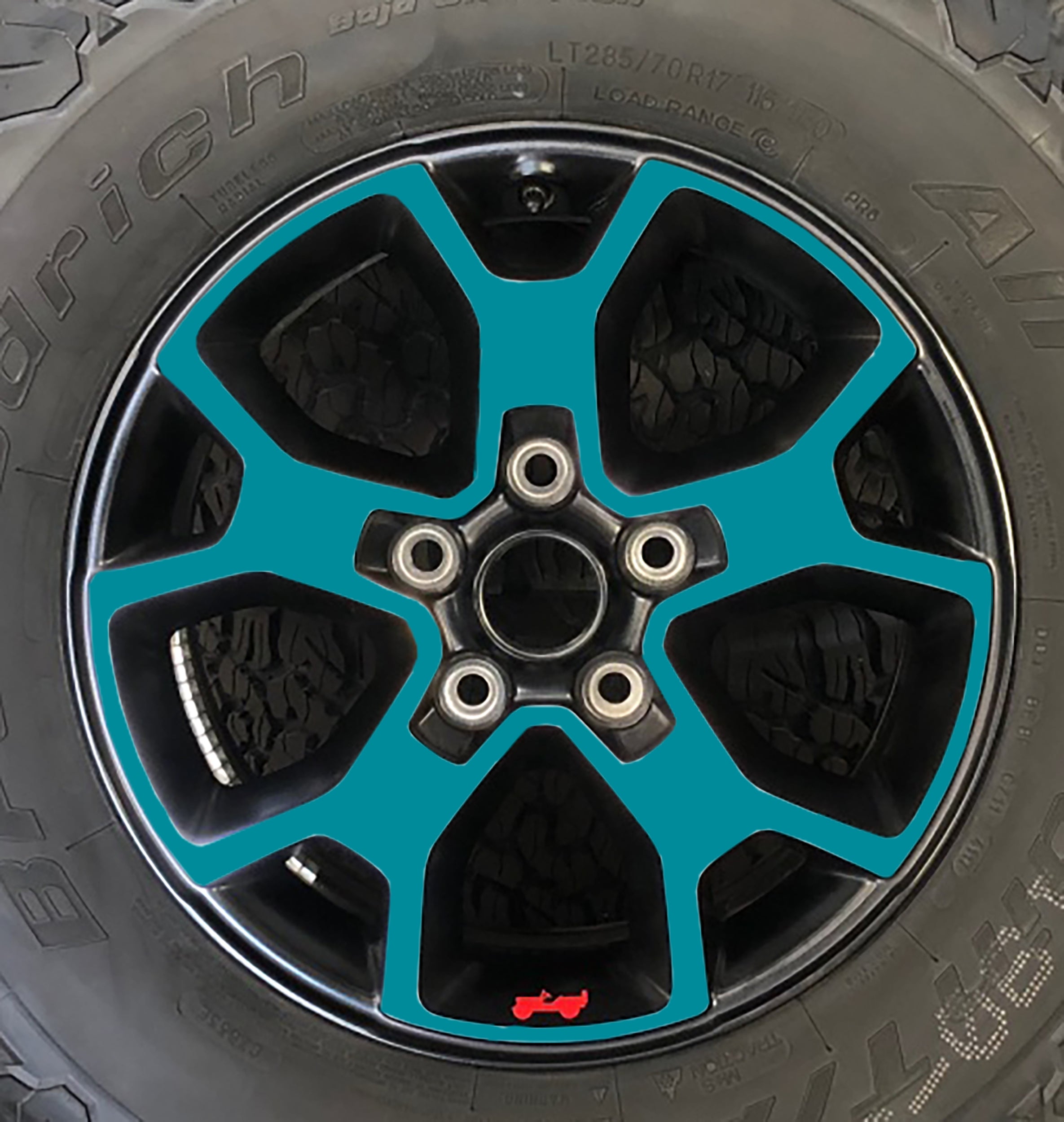 Wheel Vinyl Decal Overlays 17" Inch Rim for Wrangler JL Rubicon