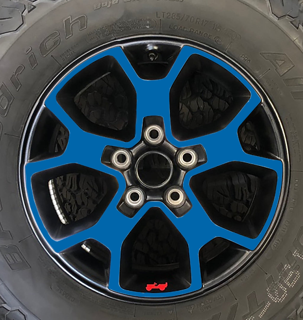 Wheel Vinyl Decal Overlays 17" Inch Rim for Wrangler JL Rubicon
