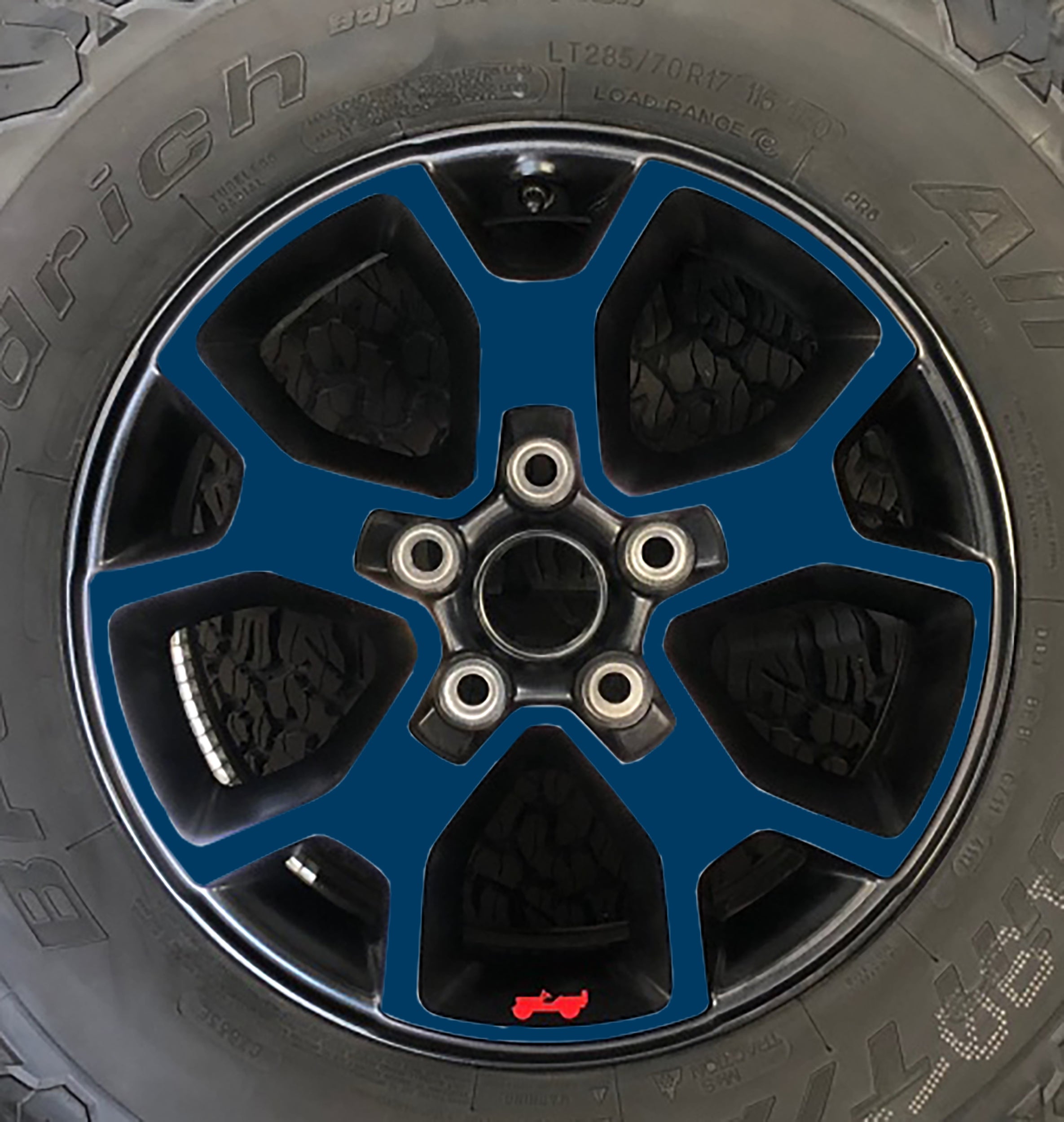 Wheel Vinyl Decal Overlays 17" Inch Rim for Wrangler JL Rubicon