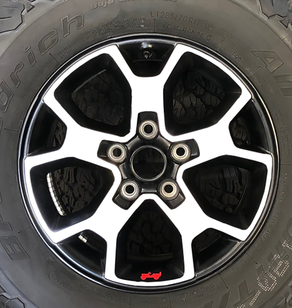 Wheel Vinyl Decal Overlays 17" Inch Rim for Wrangler JL Rubicon