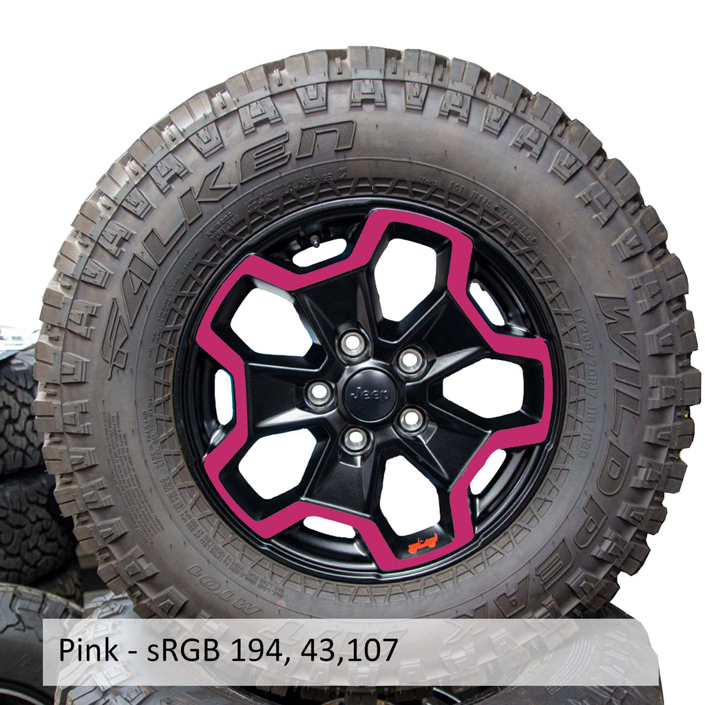 Wheel Vinyl Decal Overlays 17" Inch Rim for Gladiator JT Rubicon