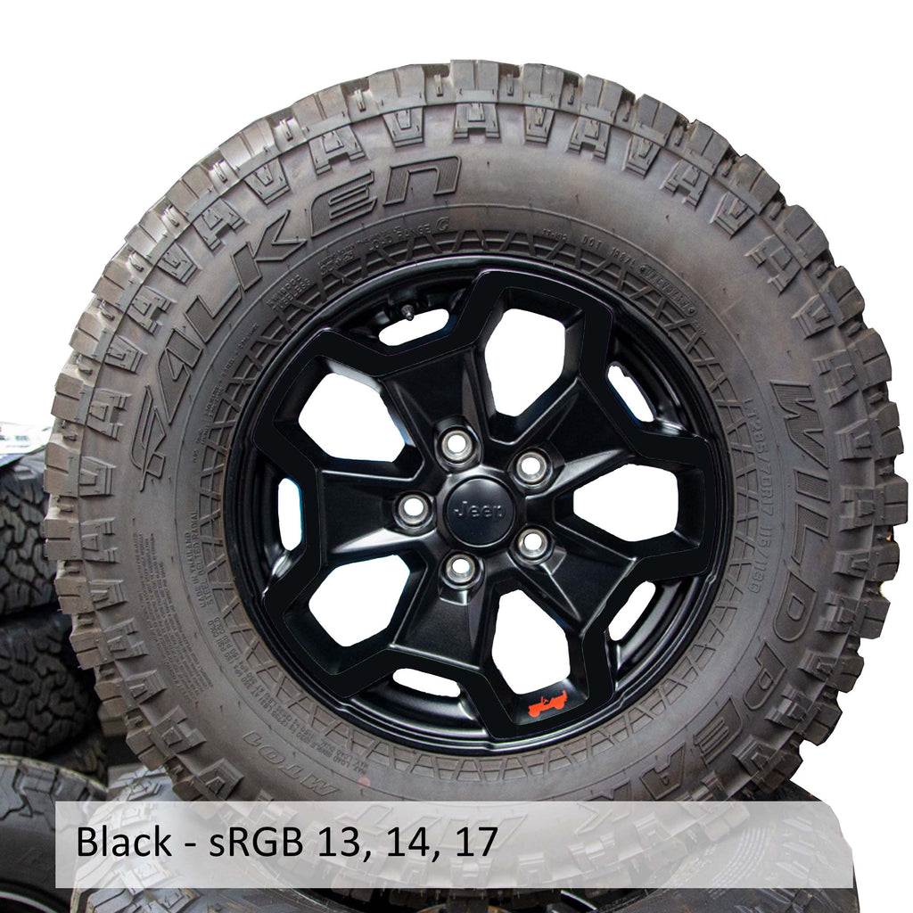 Wheel Vinyl Decal Overlays 17" Inch Rim for Gladiator JT Rubicon