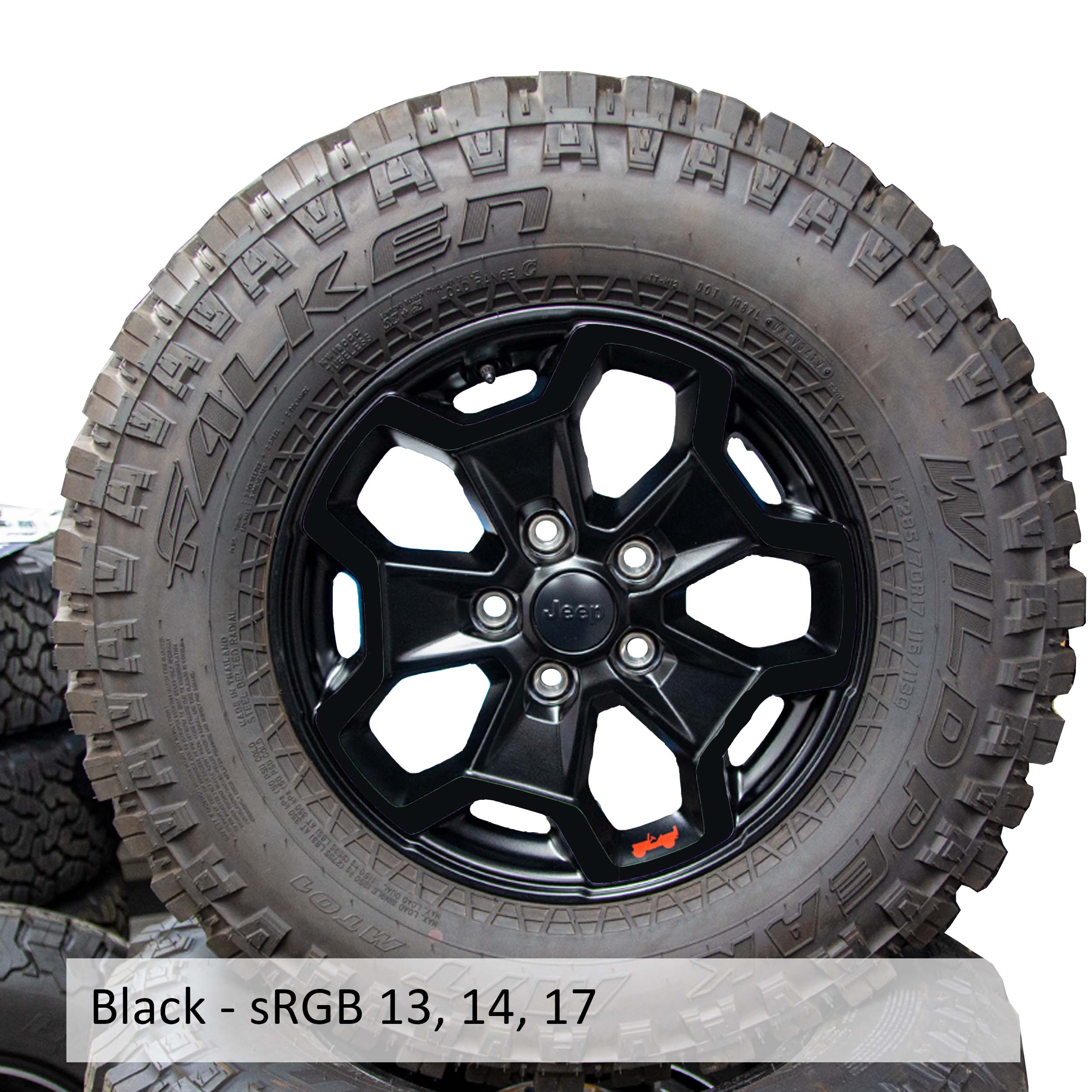 Wheel Vinyl Decal Overlays 17" Inch Rim for Gladiator JT Rubicon