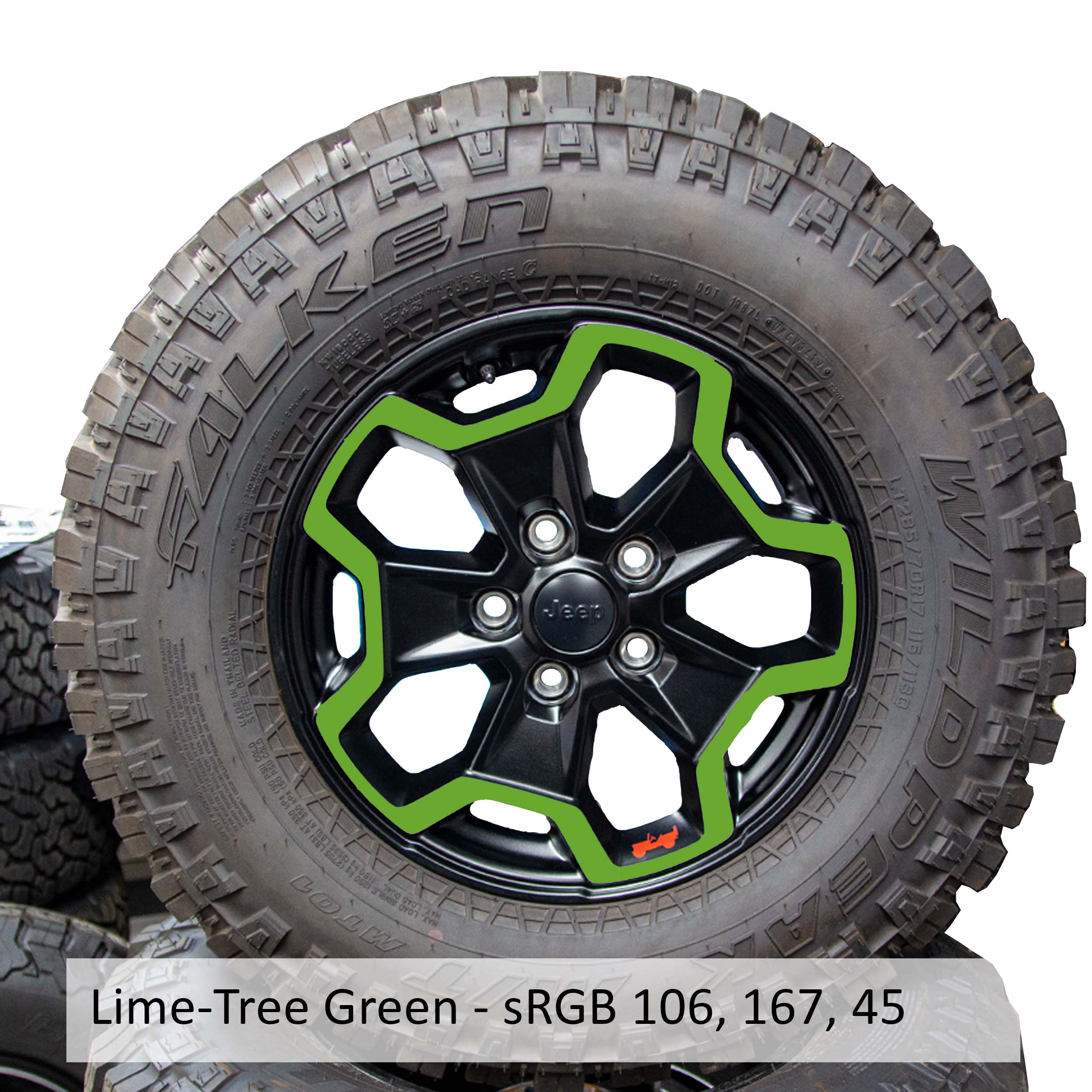 Wheel Vinyl Decal Overlays 17" Inch Rim for Gladiator JT Rubicon