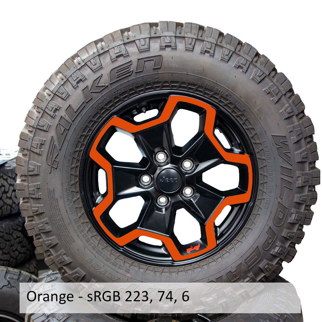 Wheel Vinyl Decal Overlays 17" Inch Rim for Gladiator JT Rubicon