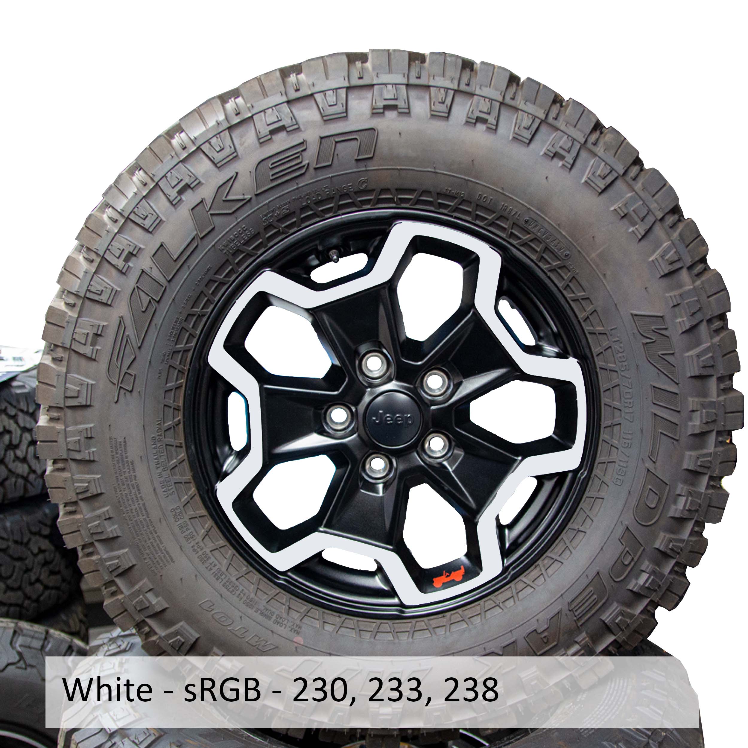 Wheel Vinyl Decal Overlays 17" Inch Rim for Gladiator JT Rubicon