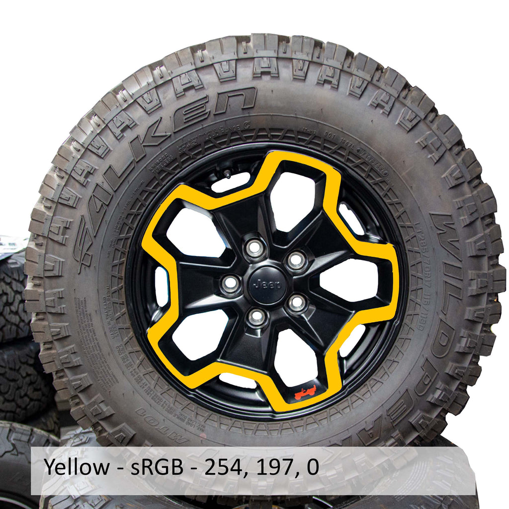 Wheel Vinyl Decal Overlays 17" Inch Rim for Gladiator JT Rubicon