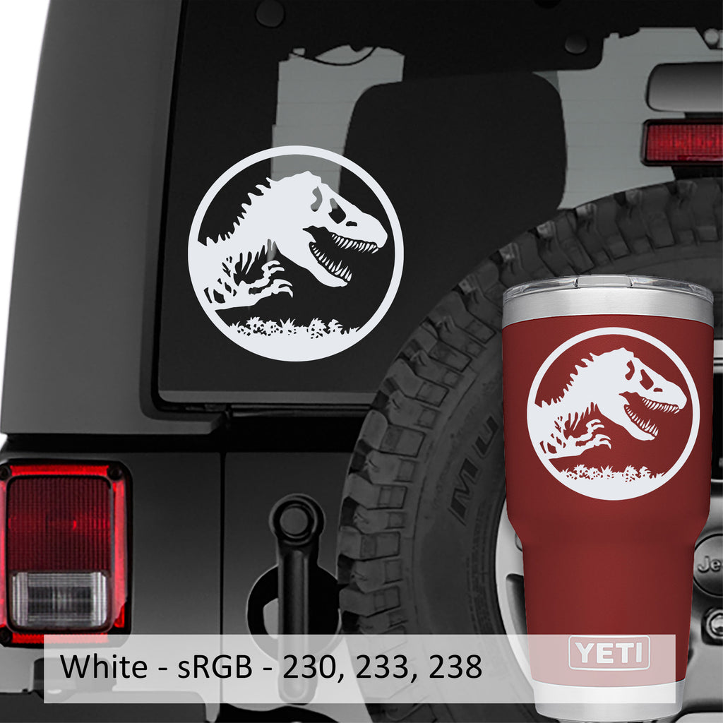  Jurassic T-Rex Fossil Dinosaur Logo Vinyl Decal Sticker