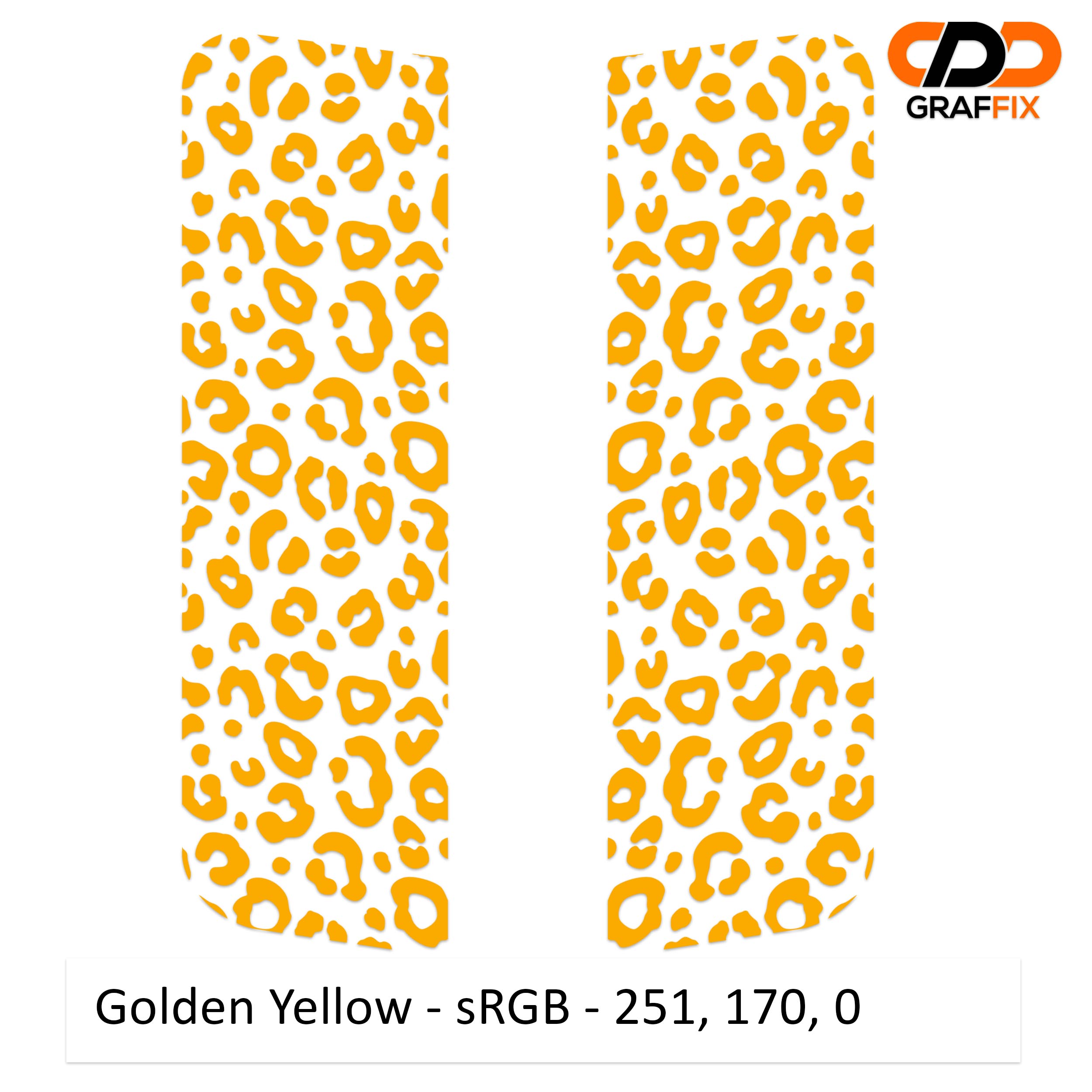 Gold yellow leopard print side window decal set for Jeep Wrangler JKU 2007 to 2018 four-door