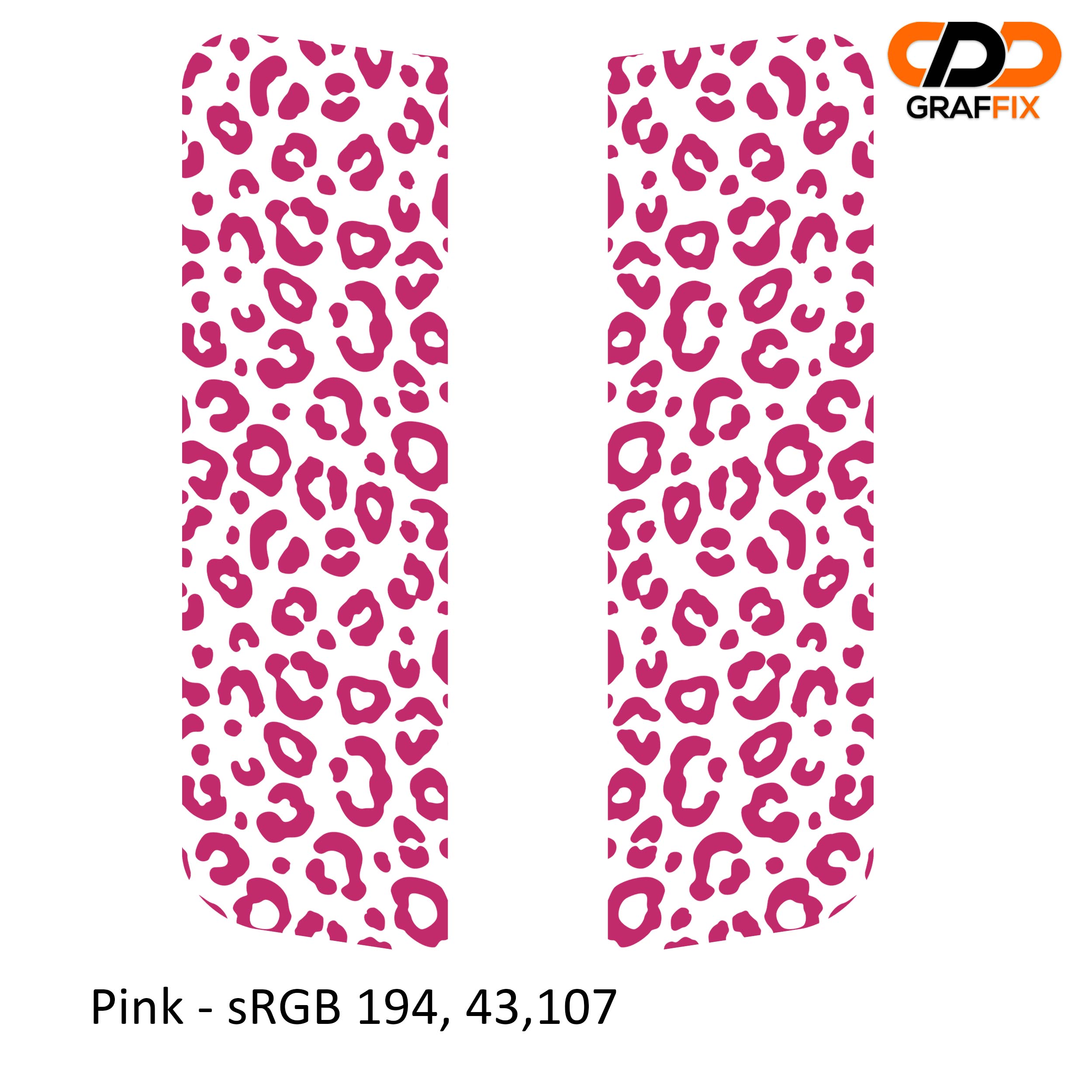 Pink leopard print side window decal set for Jeep Wrangler JKU 2007 to 2018 four-door