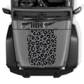 Black leopard print blackout hood decal on silver Jeep Wrangler JK/JKU 2007-2017 spotted graphic