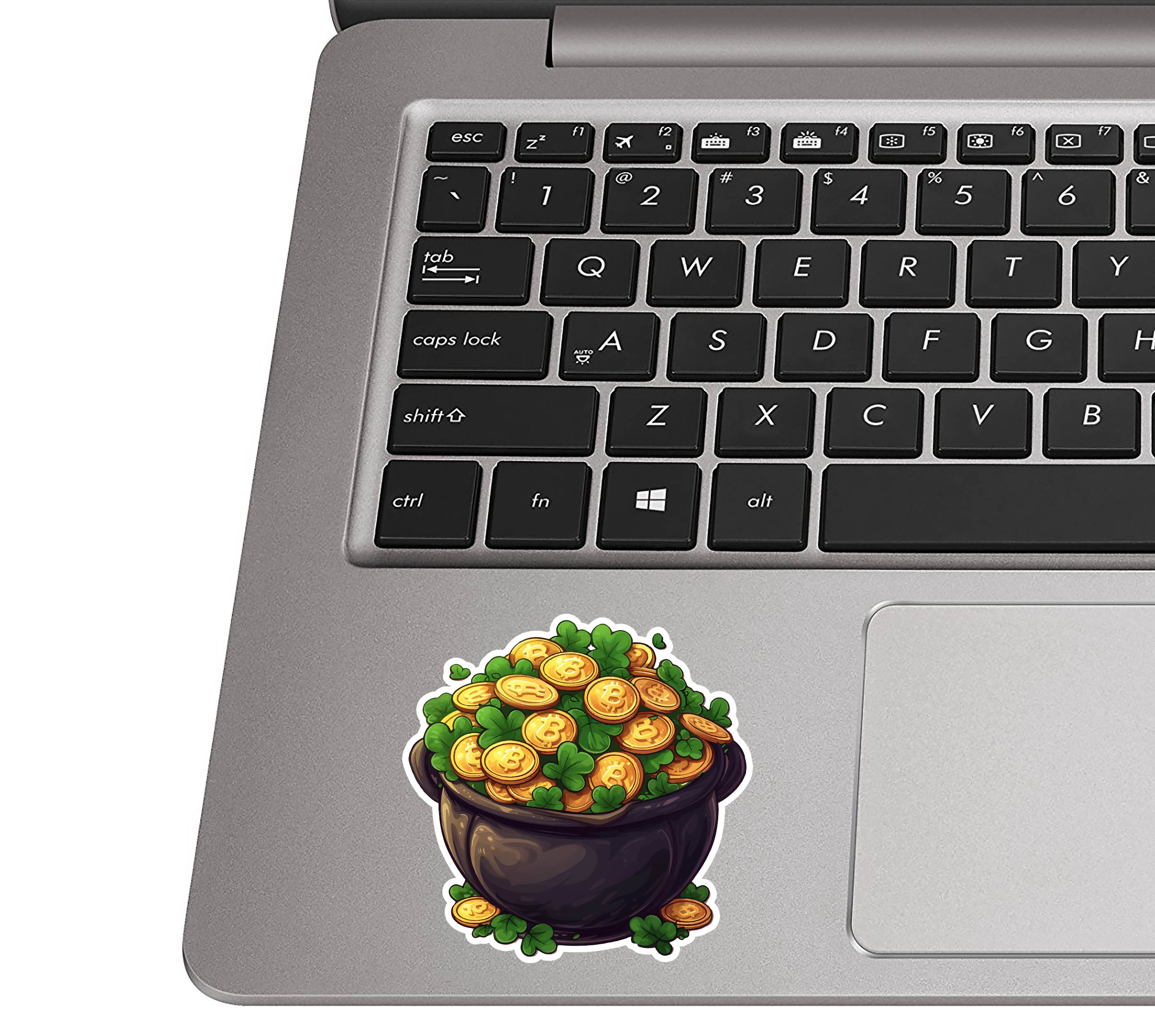 Leprechaun's Bitcoin Cauldron Vinyl Sticker