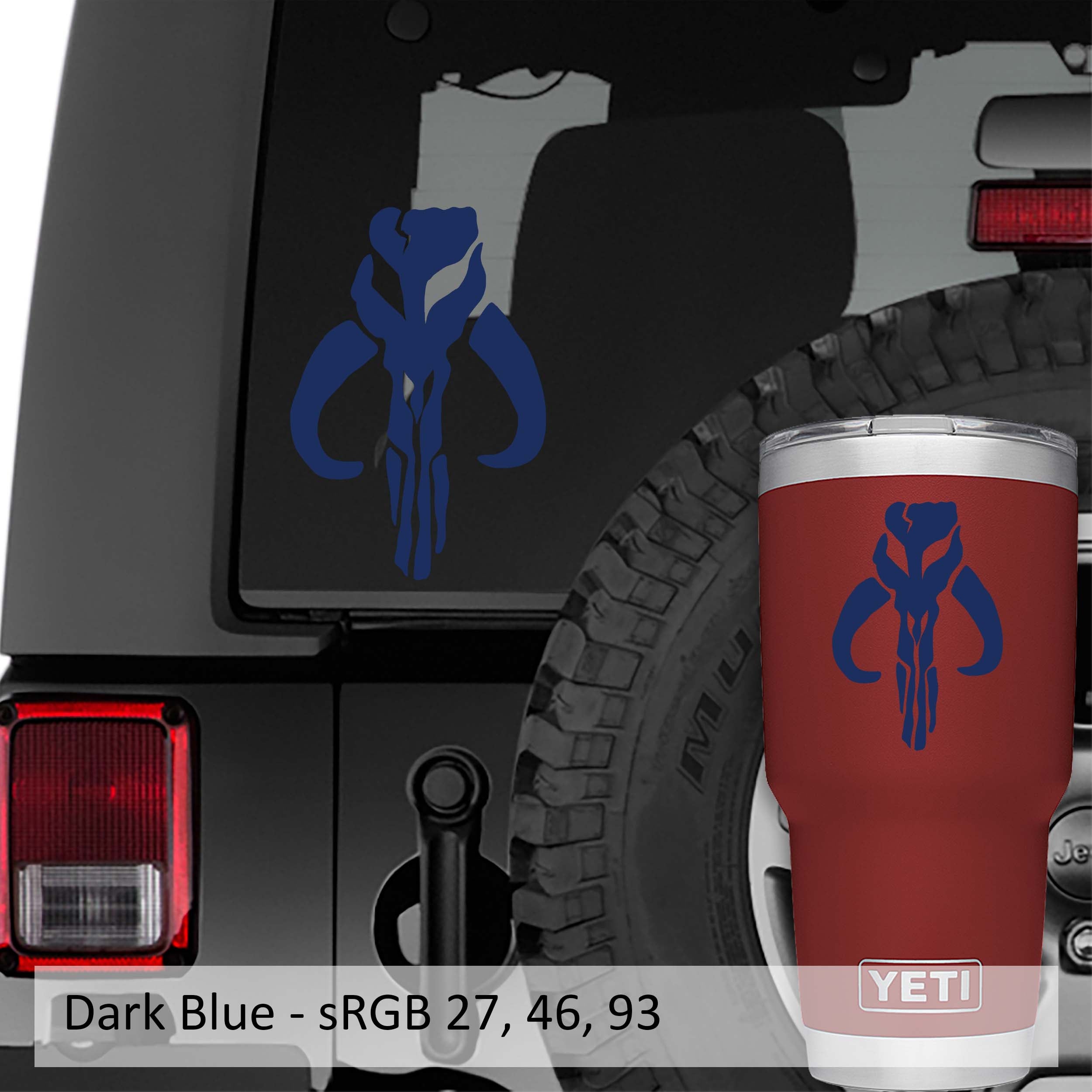 Mandalorian Bantha Skull Vinyl Decal