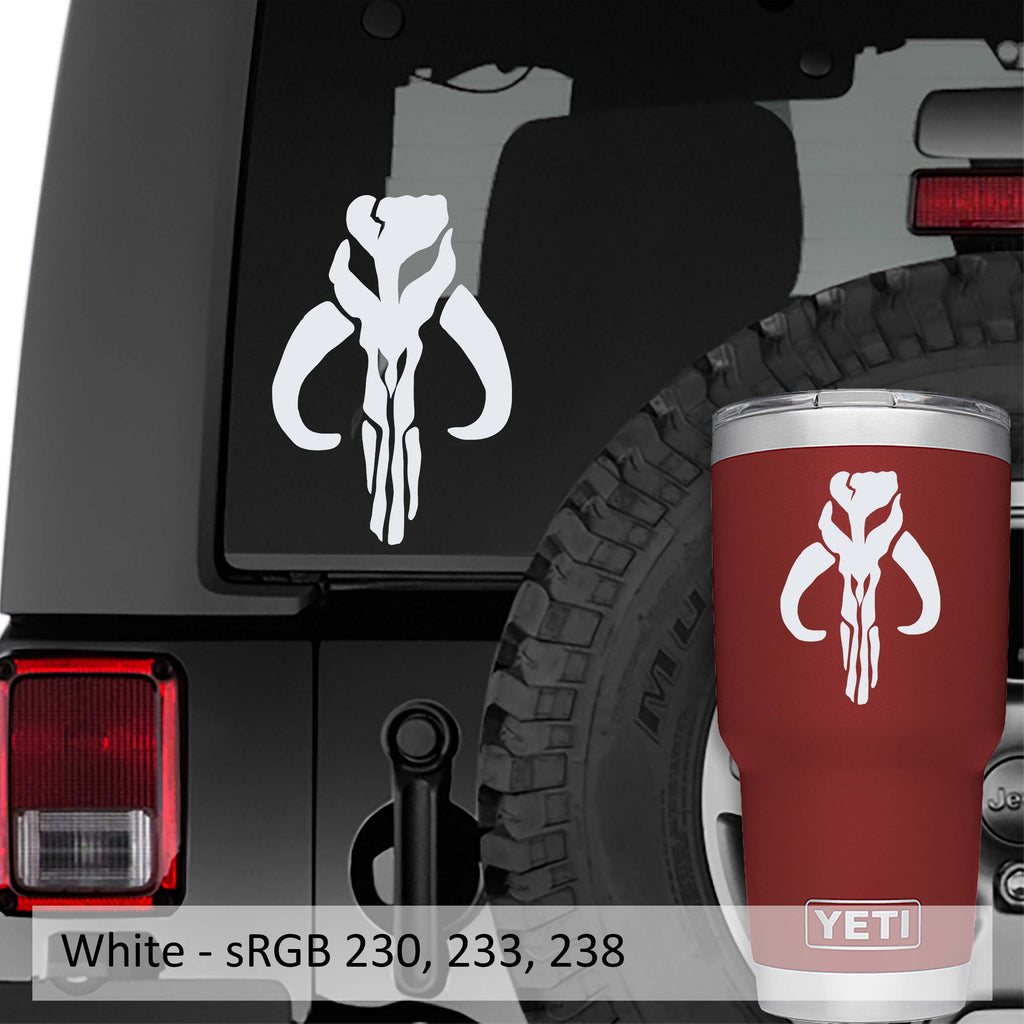 Mandalorian Bantha Skull Vinyl Decal
