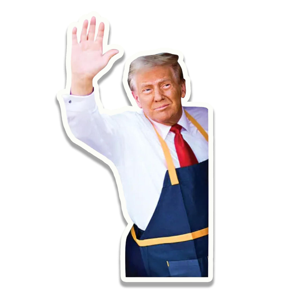 Funny Trump Fry Cook Vinyl Sticker