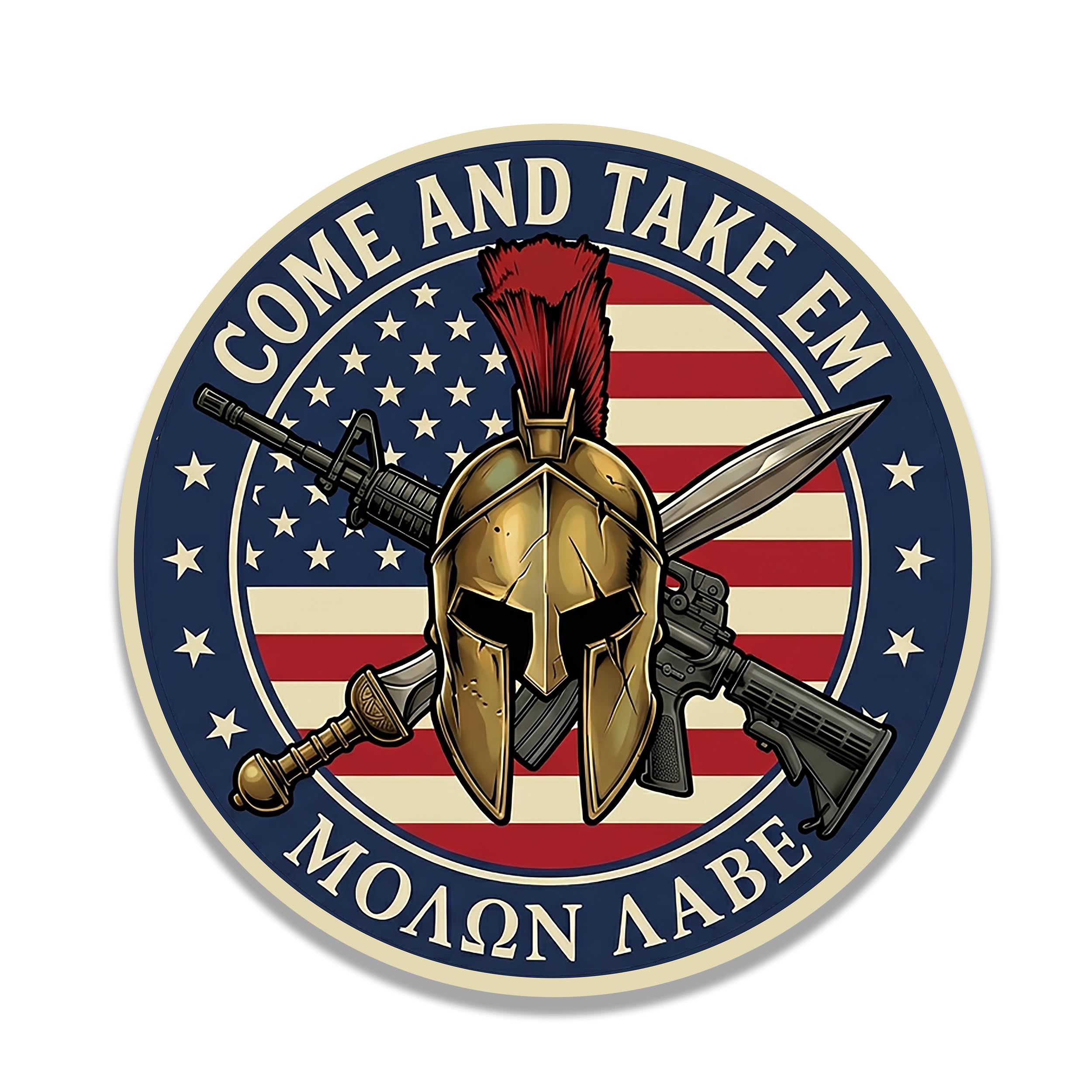 Molon Labe Come and Take Em Spartan Vinyl Sticker