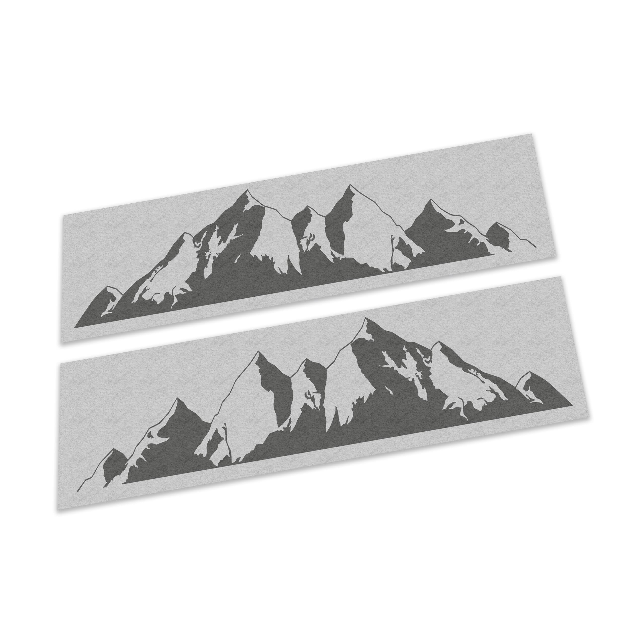 Mountain Range Hardtop Window Decal
