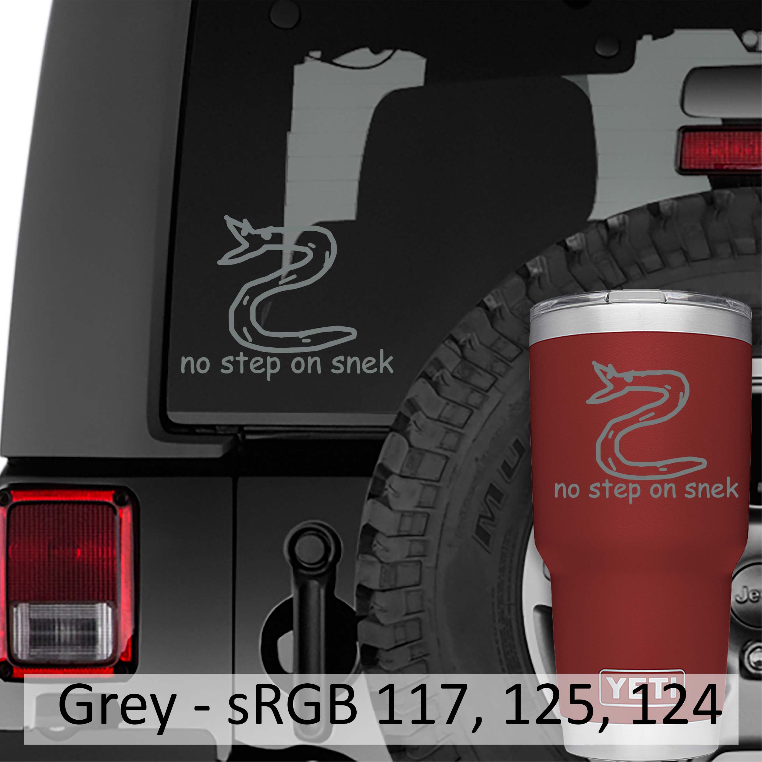 No Step On Snek Vinyl Decal