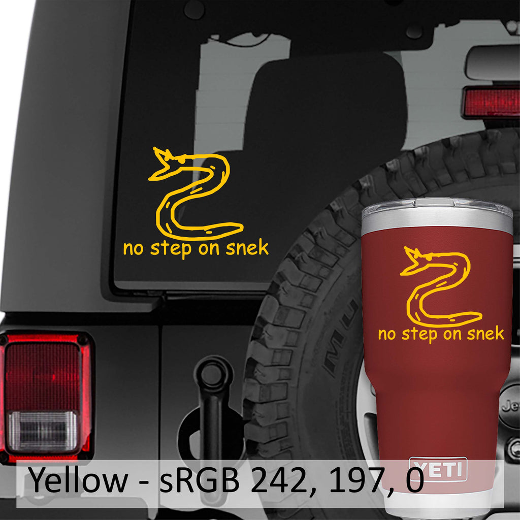 No Step On Snek Vinyl Decal