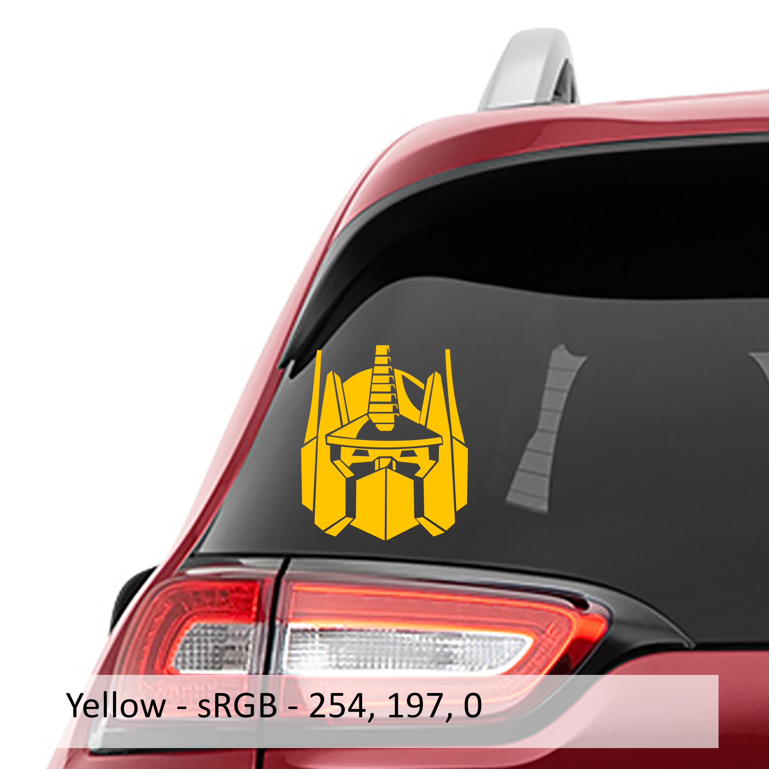 Optimus Big Bot Head Vinyl Decal Sticker