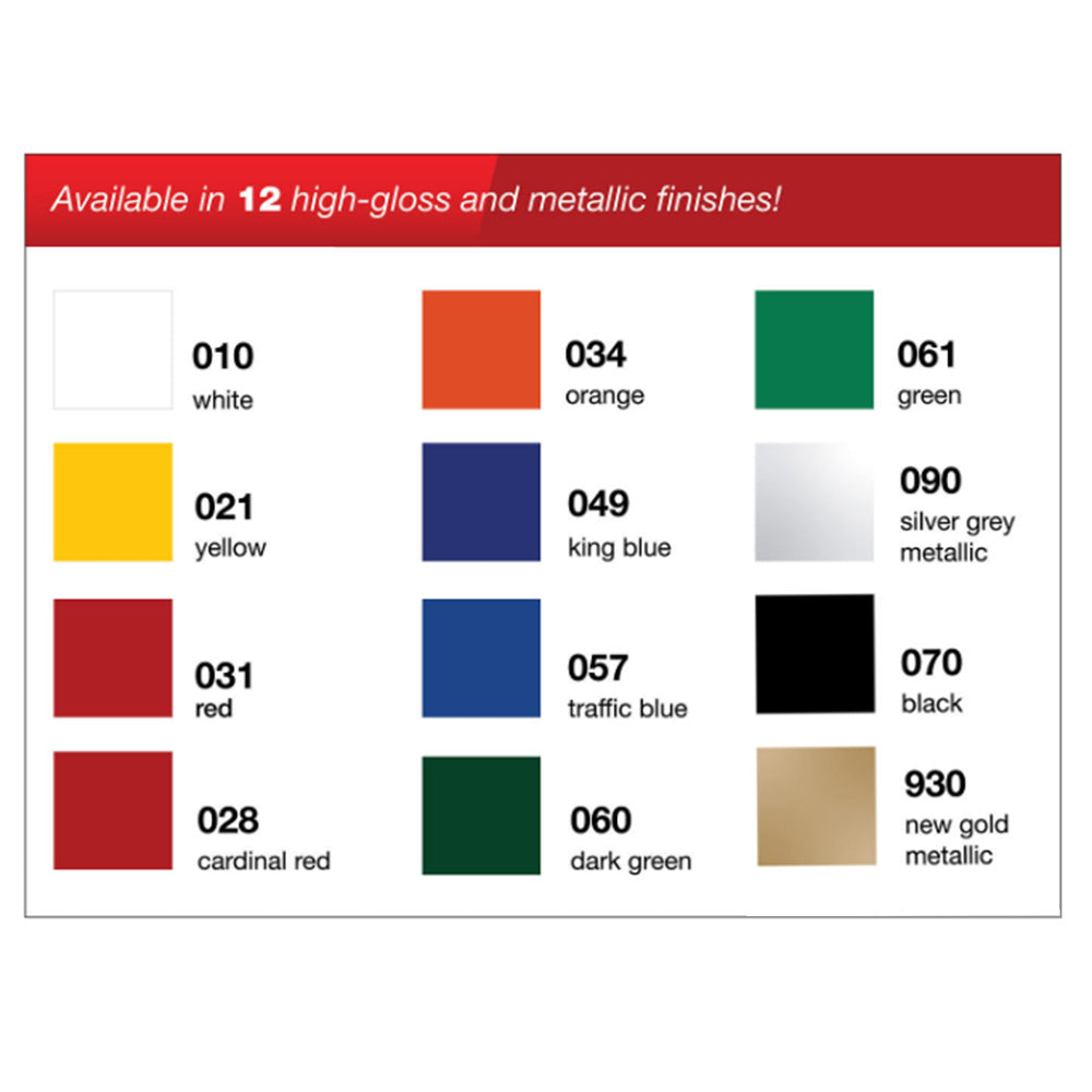 Oracal 751RA premium cast vinyl color chart for scorpion blackout hood decal selection