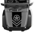 Chevron Alpha Romeo Army Star Black Out Hood Decal