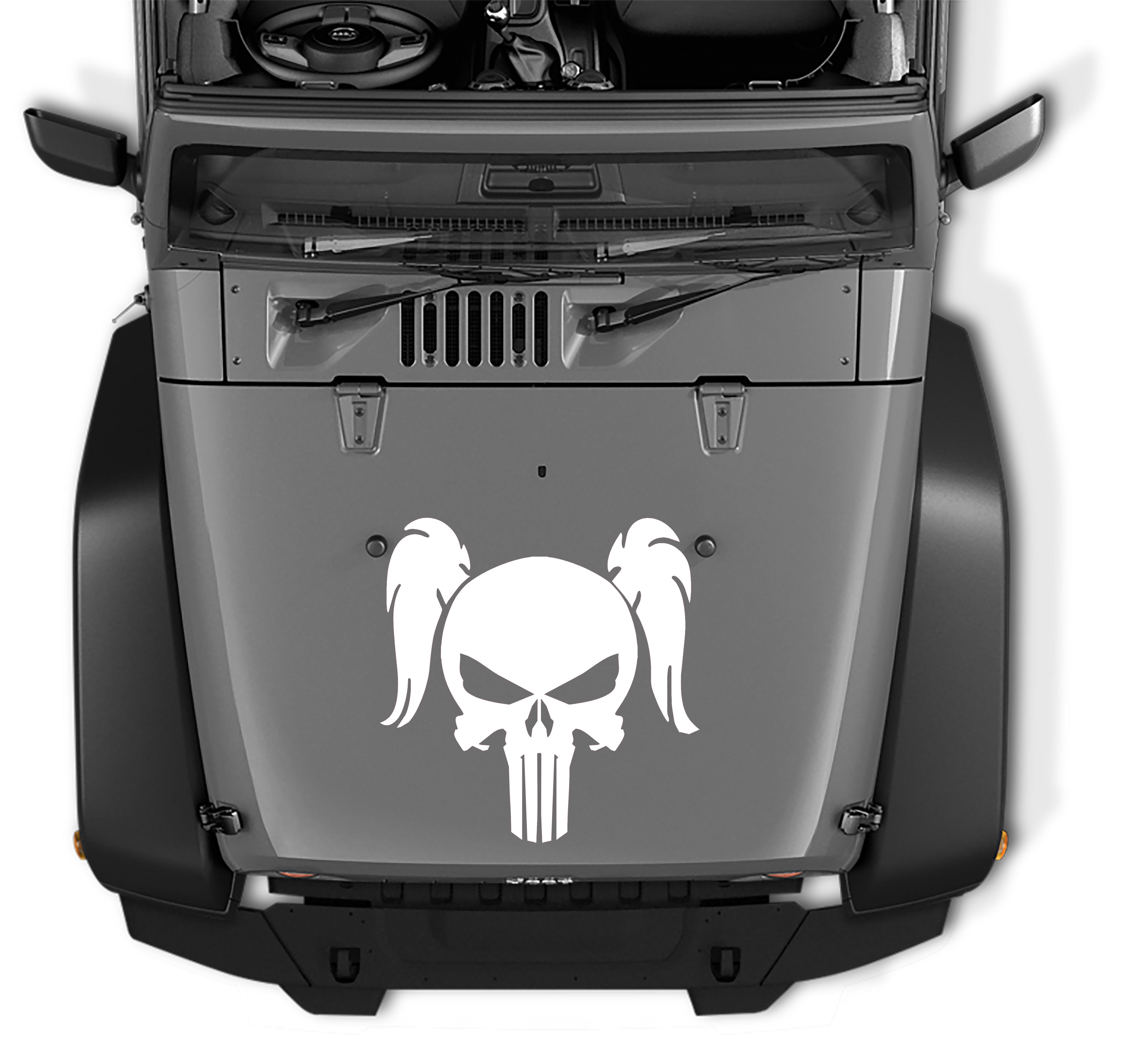 Jeep Wrangler Punisher Skull Vinyl Decal
