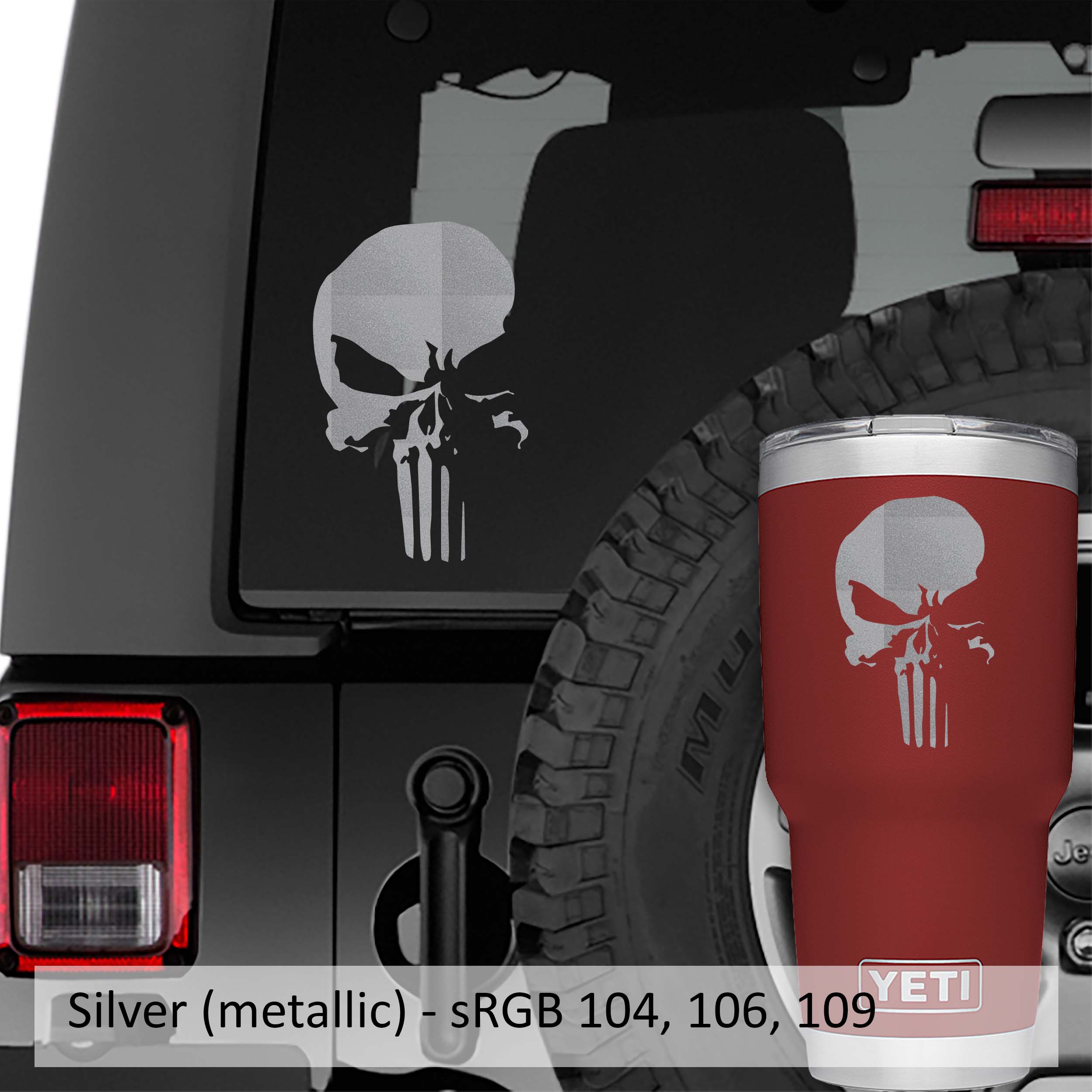 Netflix Punisher Skull Vinyl Decal
