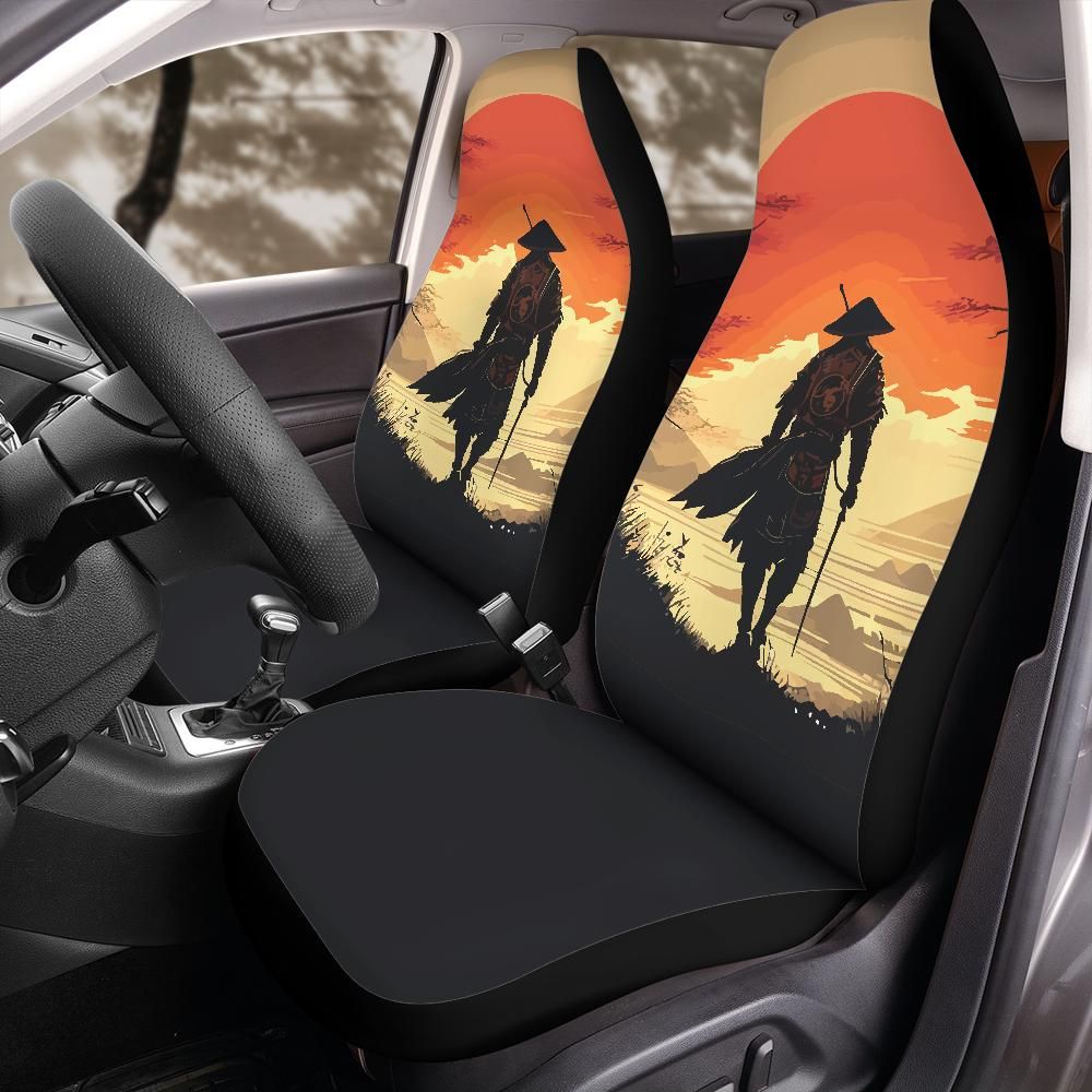 Samurai Sunset Car Seat Covers for Front Bucket Seats – Universal Fit