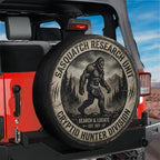 Sasquatch Research Unit Spare Tire Cover With Backup Camera Hole