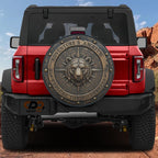 Bronze Compass Bear Adventure Awaits Spare Tire Cover With Backup Camera Hole