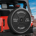 Athletic 45lb Barbell Spare Tire Cover With Backup Camera Hole
