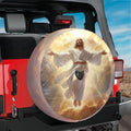 Heavenly Jesus Christ Spare Tire Cover With Backup Camera Hole