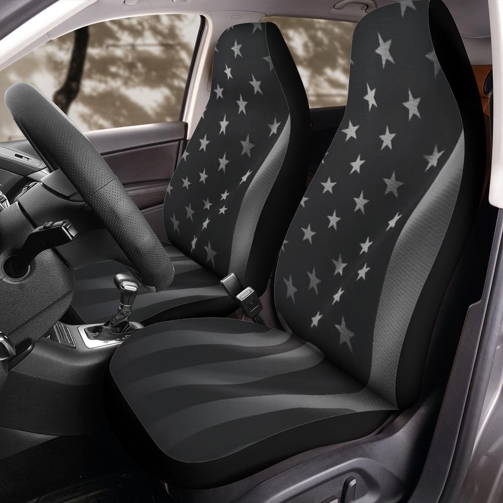 Subdued American Flag Seat Covers for Front Bucket Seats – Universal Fit