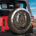 Lucky Horseshoe Barrel Spare Tire Cover With Backup Camera Hole