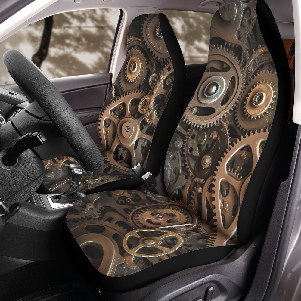 Steampunk Gear Seat Covers for Front Bucket Seats – Universal Fit