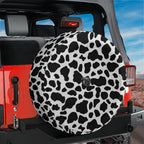 Cow Print Spare Tire Cover With Backup Camera Hole Option