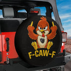 F-Caw-F Rooster Spare Tire Cover With Backup Camera Hole Option