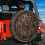 MacCutcheon 60 Year Scotch Barrel Spare Tire Cover With Backup Camera Hole