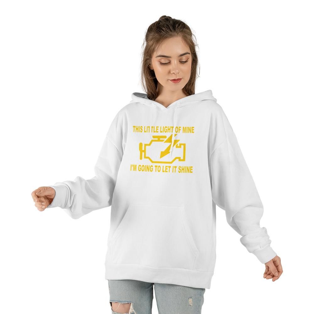 Check Engine Meme Hoodie | Funny Car Guy Gift | Gildan 185000 Sweatshirt