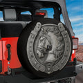 Lucky Iron Stallion Horseshoe Spare Tire Cover With Backup Camera Hole Option