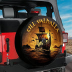Till Valhalla Viking Ship Spare Tire Cover With Backup Camera Hole