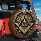 Ancient Order Seal Spare Tire Cover With Backup Camera Hole Option