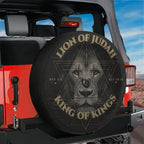 Lion of Judah King of Kings Spare Tire Cover With Backup Camera Hole Option