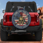 Come And Take Em Molon Labe Spare Tire Cover With Backup Camera Hole