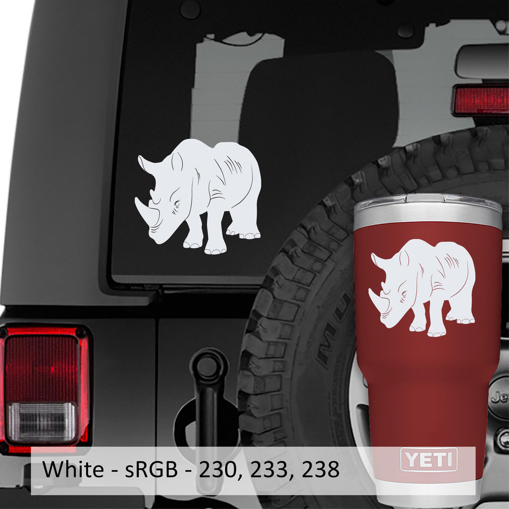 Rhino Rhinoceros Horn Vinyl Decal