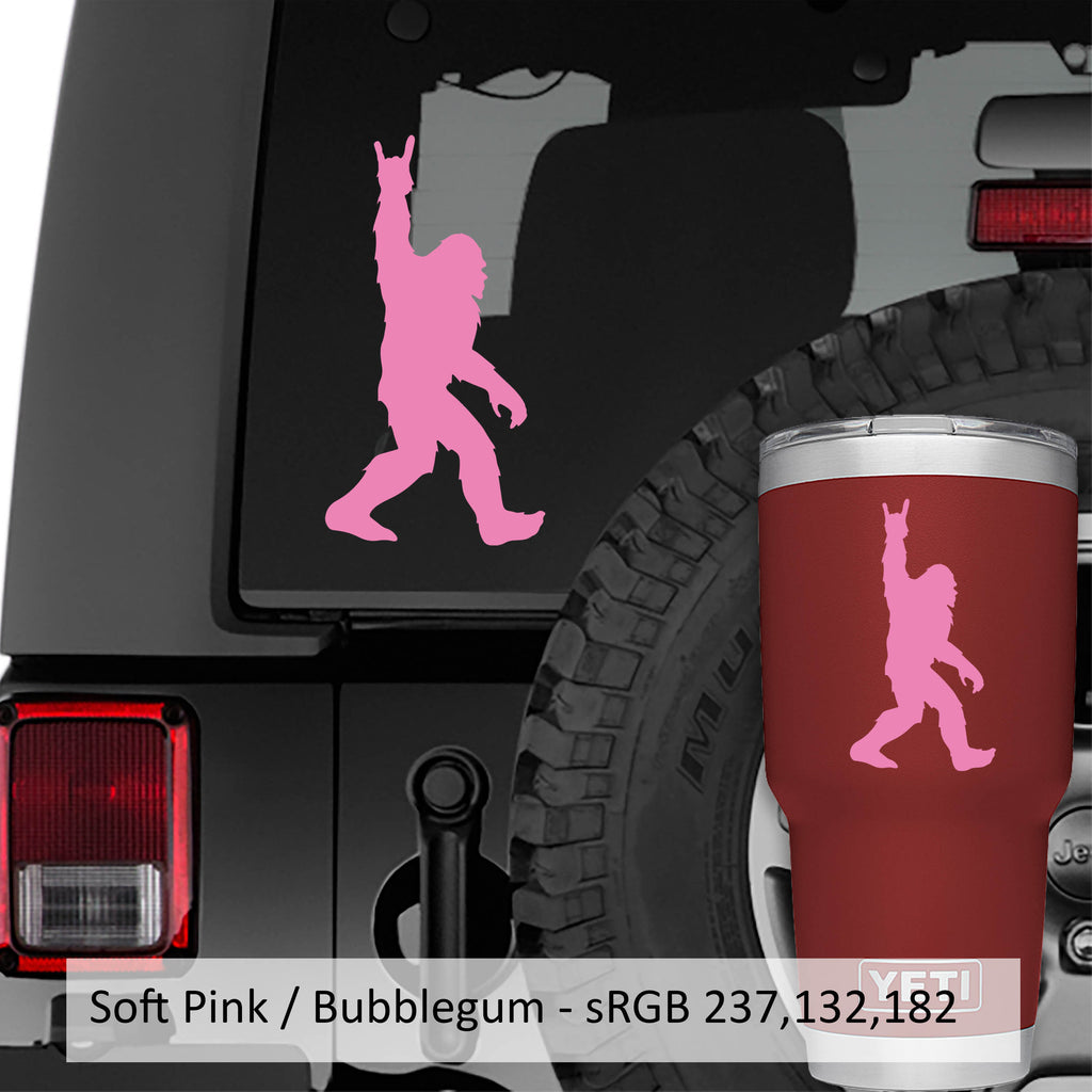 Rock On Sasquatch Vinyl Decal