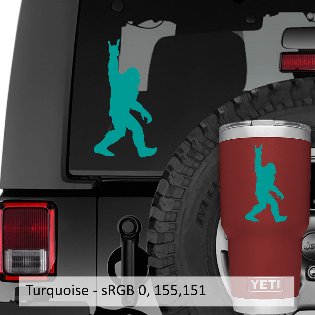 Rock On Sasquatch Vinyl Decal