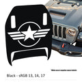 Black US Military Roundel Clawed Foot JL JT Mojave hood decal shown on Jeep Wrangler hood